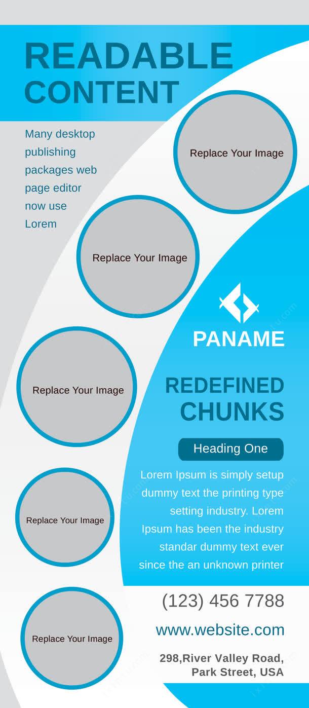 一站式獲取藍(lán)色X展架模板資源，助力企業(yè)視覺營銷高效升級